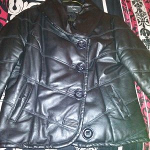 SERGIO BENINNI GENUINE ITALIAN LEATHER BOMBER COAT